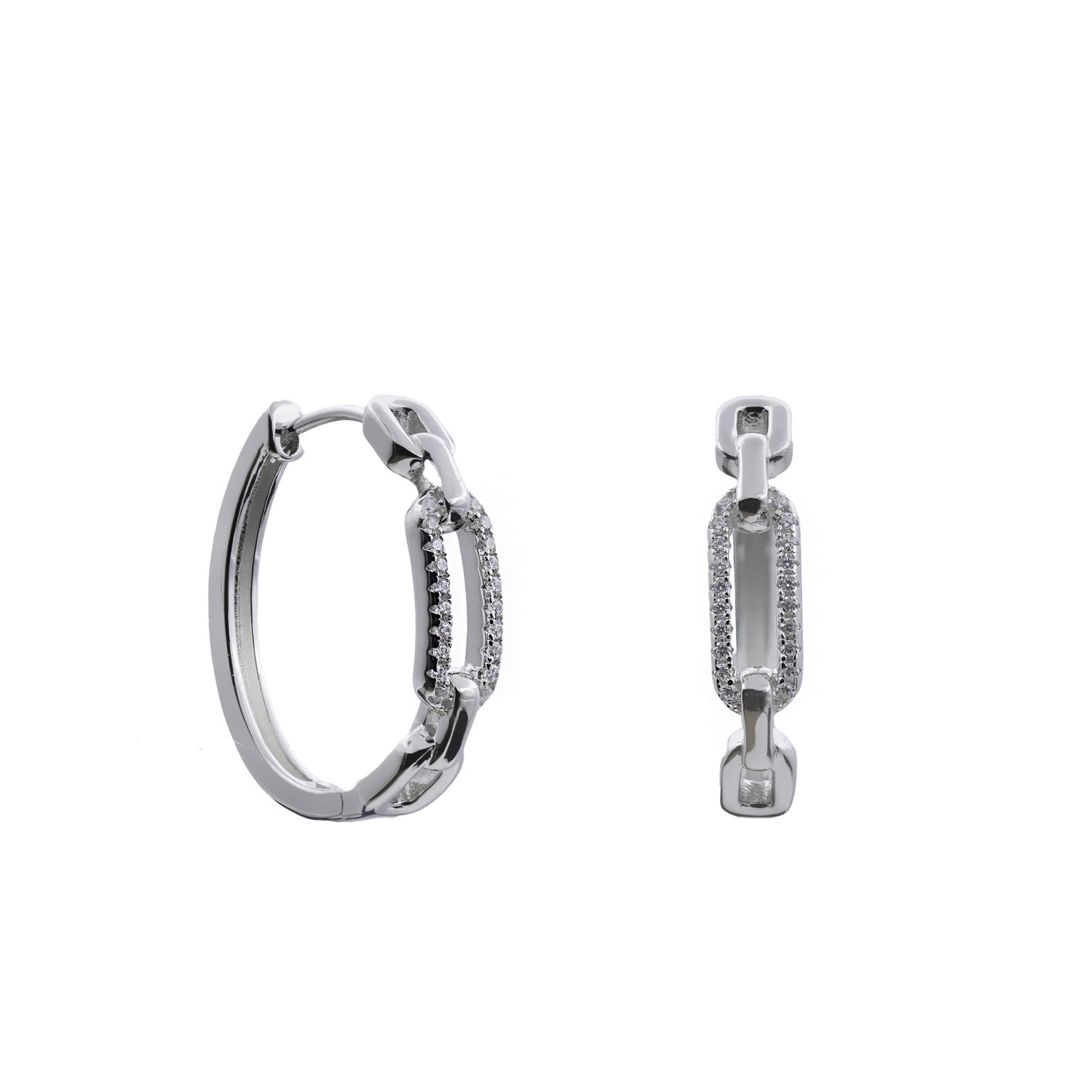 lienargent créole argent  avec zircons