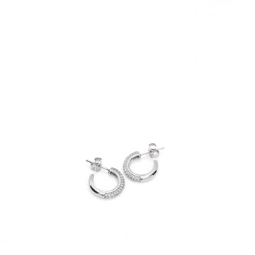 Pendientes aro con circonitas blancas modelo pequeño
