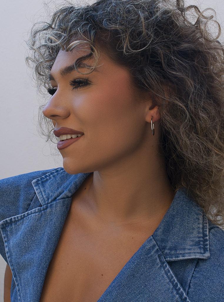 Boucles d'oreilles classiques créole de argent