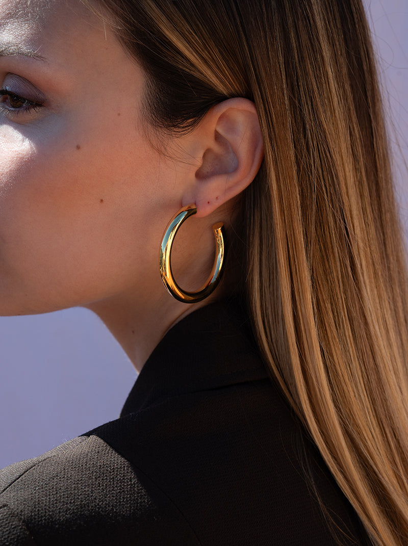 grandes  créole argent design LINEARGENT dorésLINEARGENT