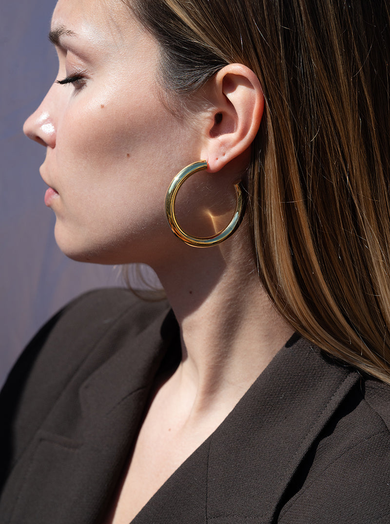 grandes  créole argent design LINEARGENT dorésLINEARGENT