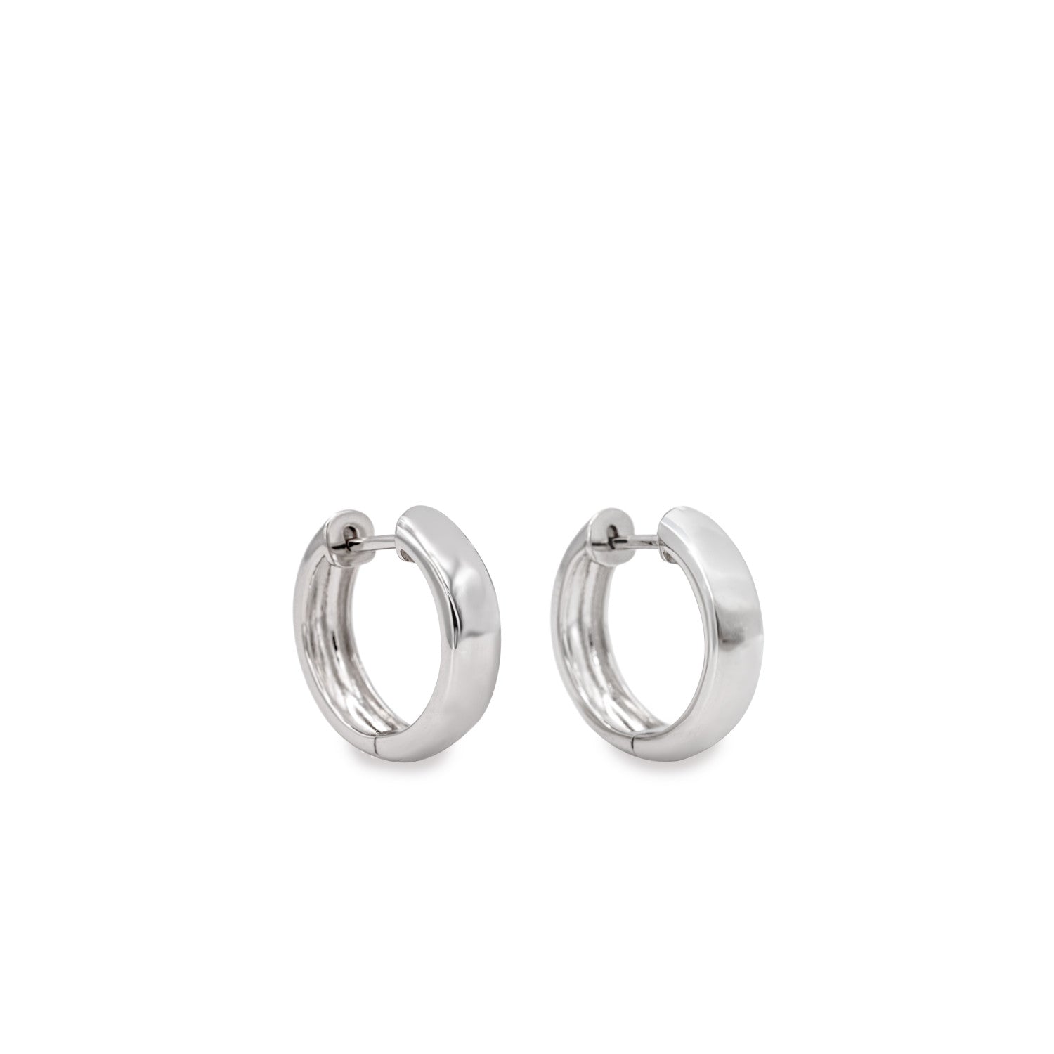 Pendientes aro pequeños en tallo rectangular