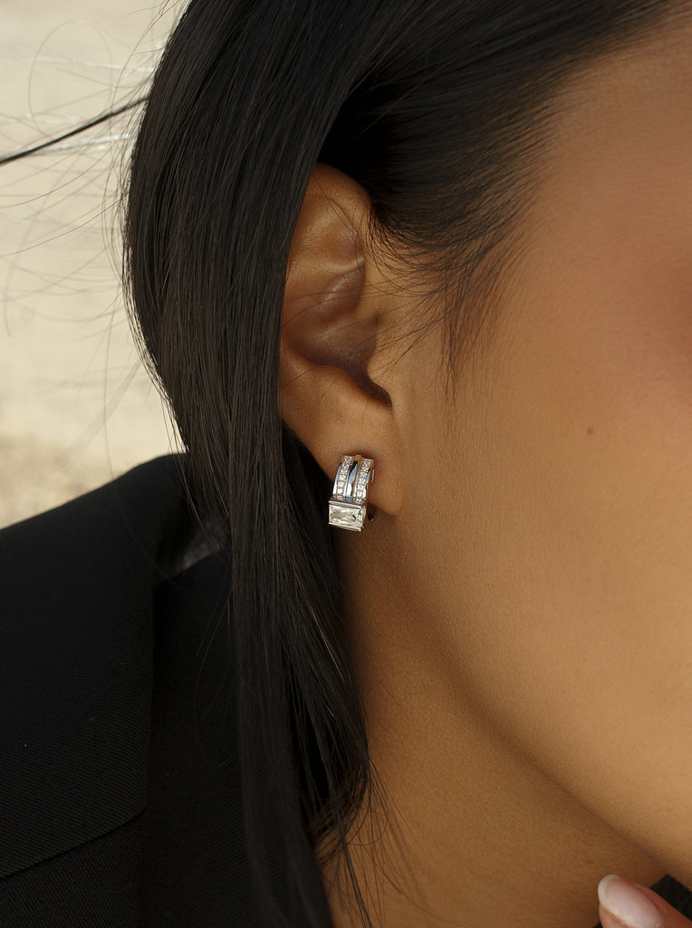 earrings clasp omega con design Geometric