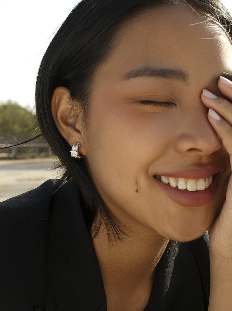 earrings clasp omega con design Geometric