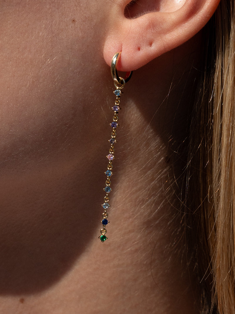 earrings with pendants silver with pendants  style hoop design LINEARGENT