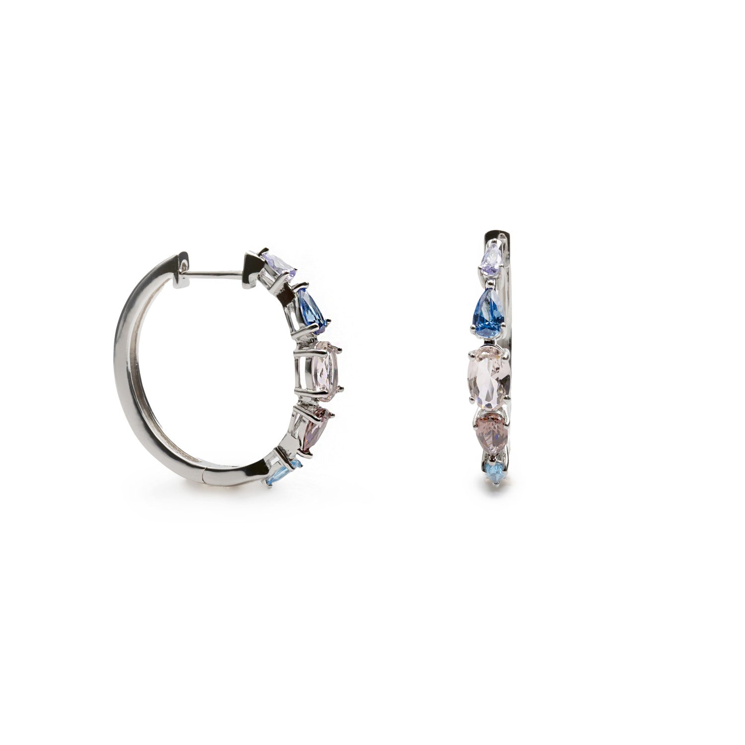 créole  argent avec pierres dans LINEARGENT bleus et LINEARGENT