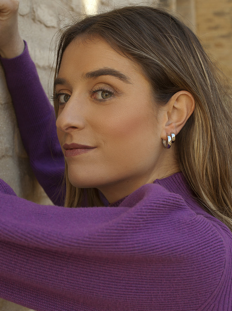 Boucles d'oreillescréole  tonalité  taille LINEARGENT