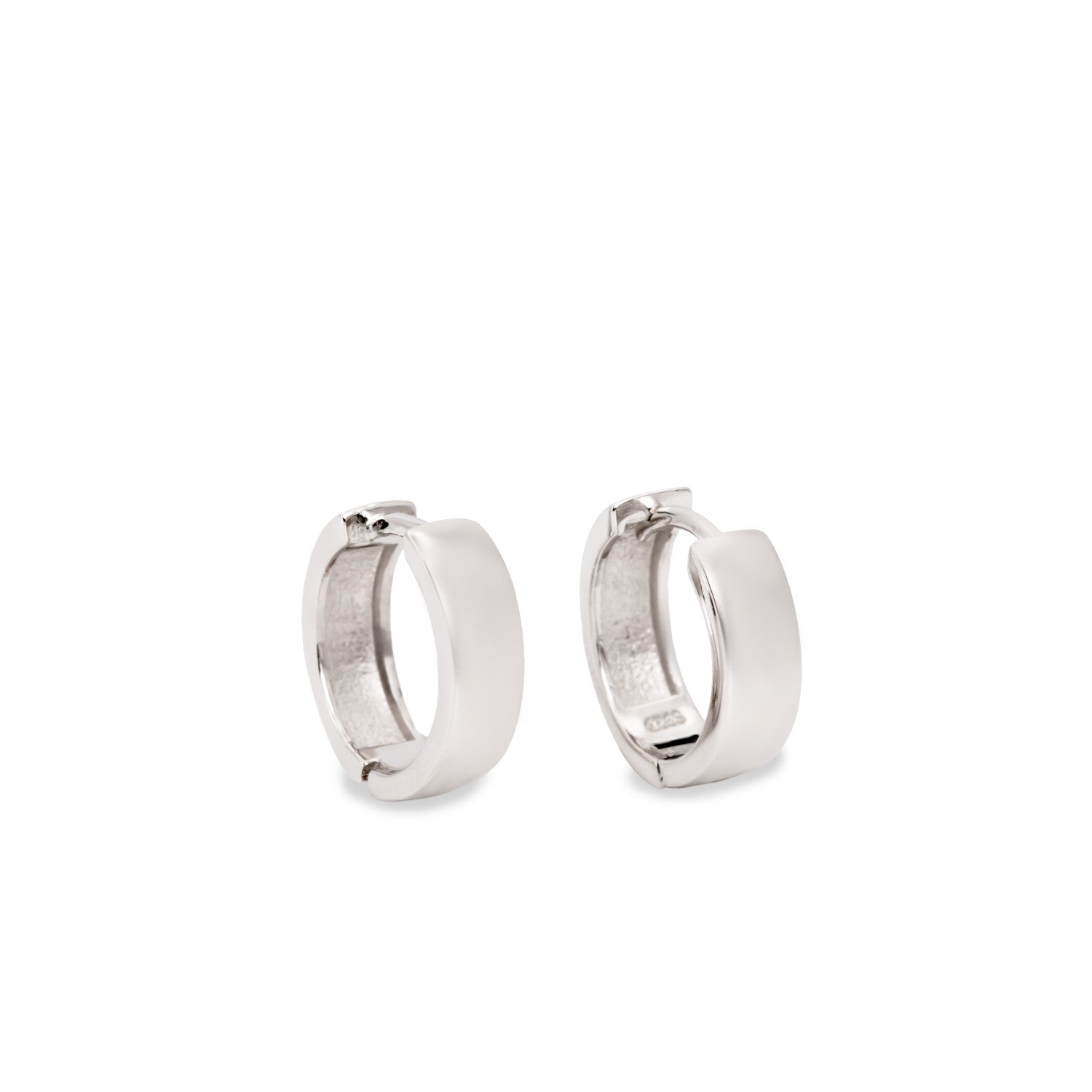 Pendientes de aro grueso en tono plateado-LINEARGENT