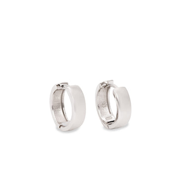 Pendientes de aro grueso en tono plateado