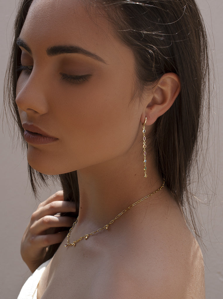 earrings from stones de colours design length and elegant