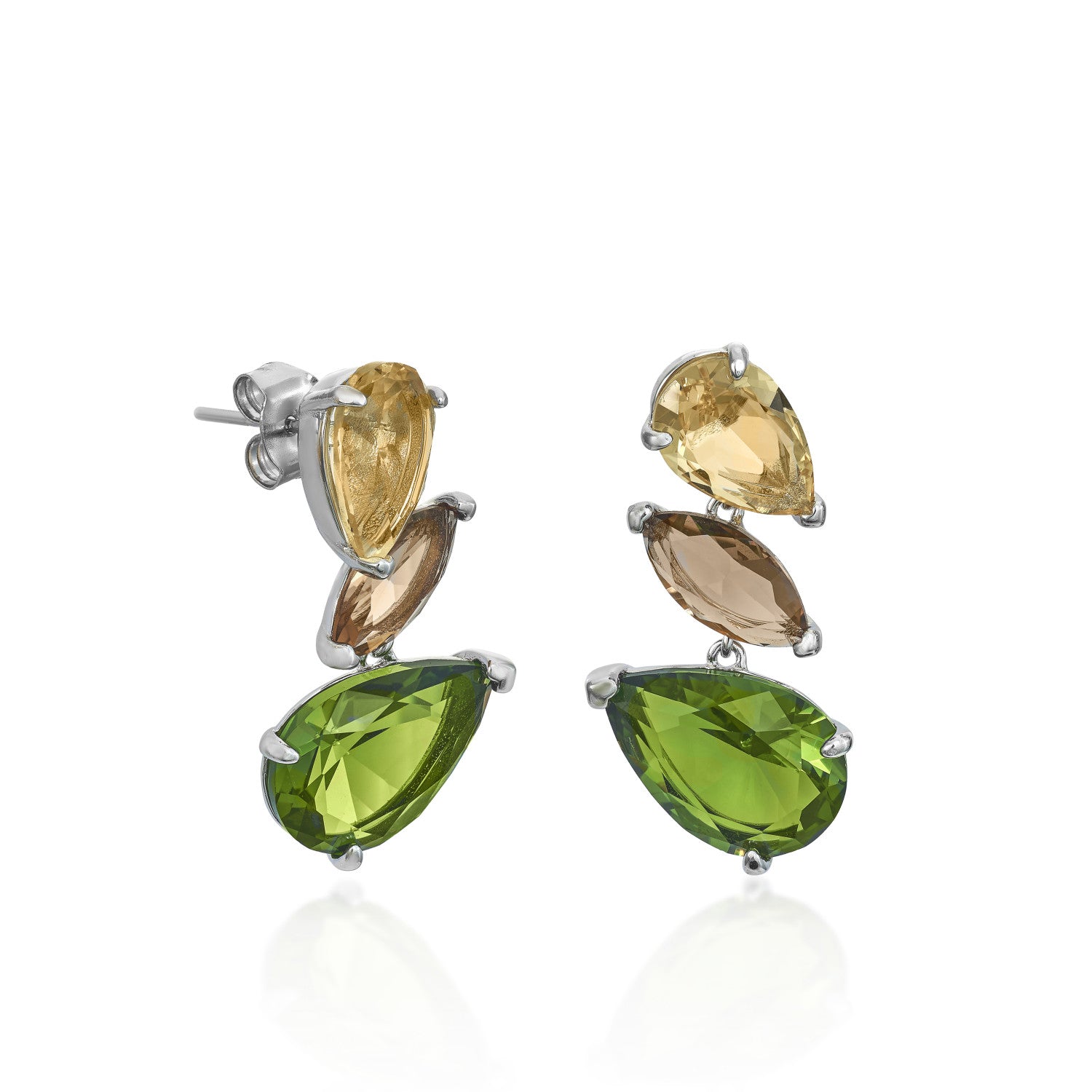 earrings from stones de colours design tres gems tone nature