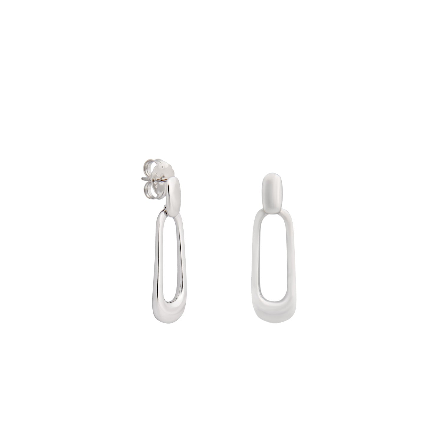 Pendientes de plata colgantes alargados-LINEARGENT