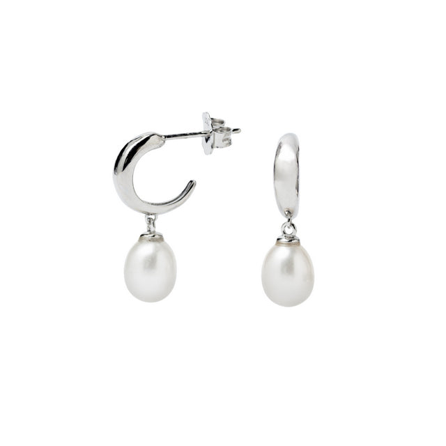 Boucles d'oreillesargent avec perles de  pendentifs design classique et LINEARGENT