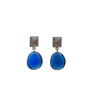 Pendientes de plata con piedras azules