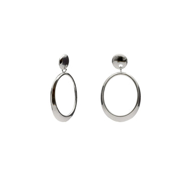 Pendientes de plata diseño geometrico circular