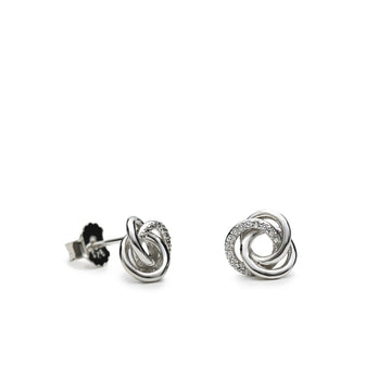 Pendientes de plata pequeños diseño espiral