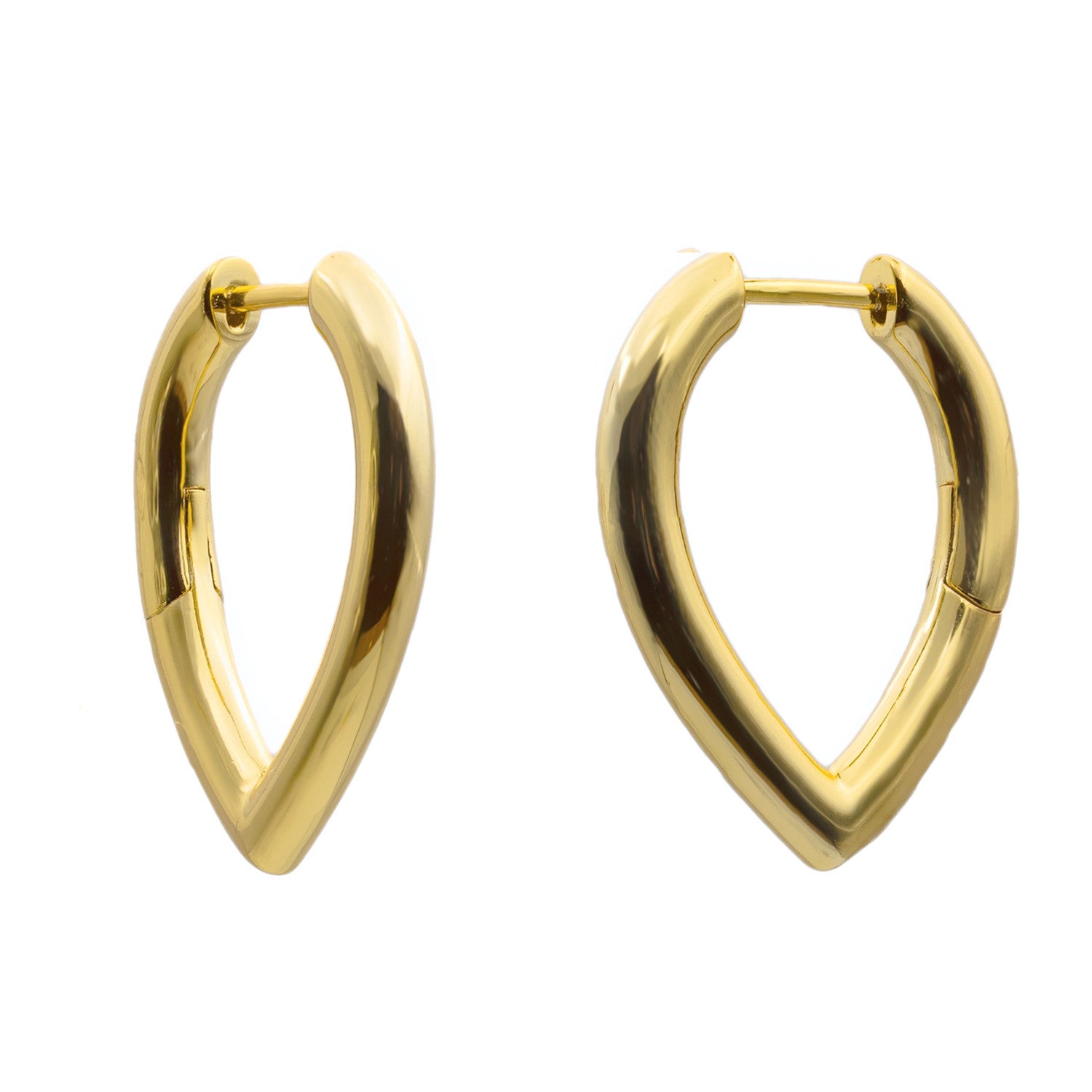 Pendientes en gota de plata bañados en oro elegancia minimalista