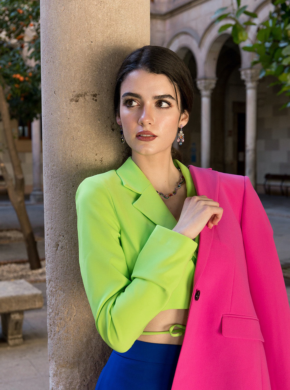 earrings long from stones de colours design lamp