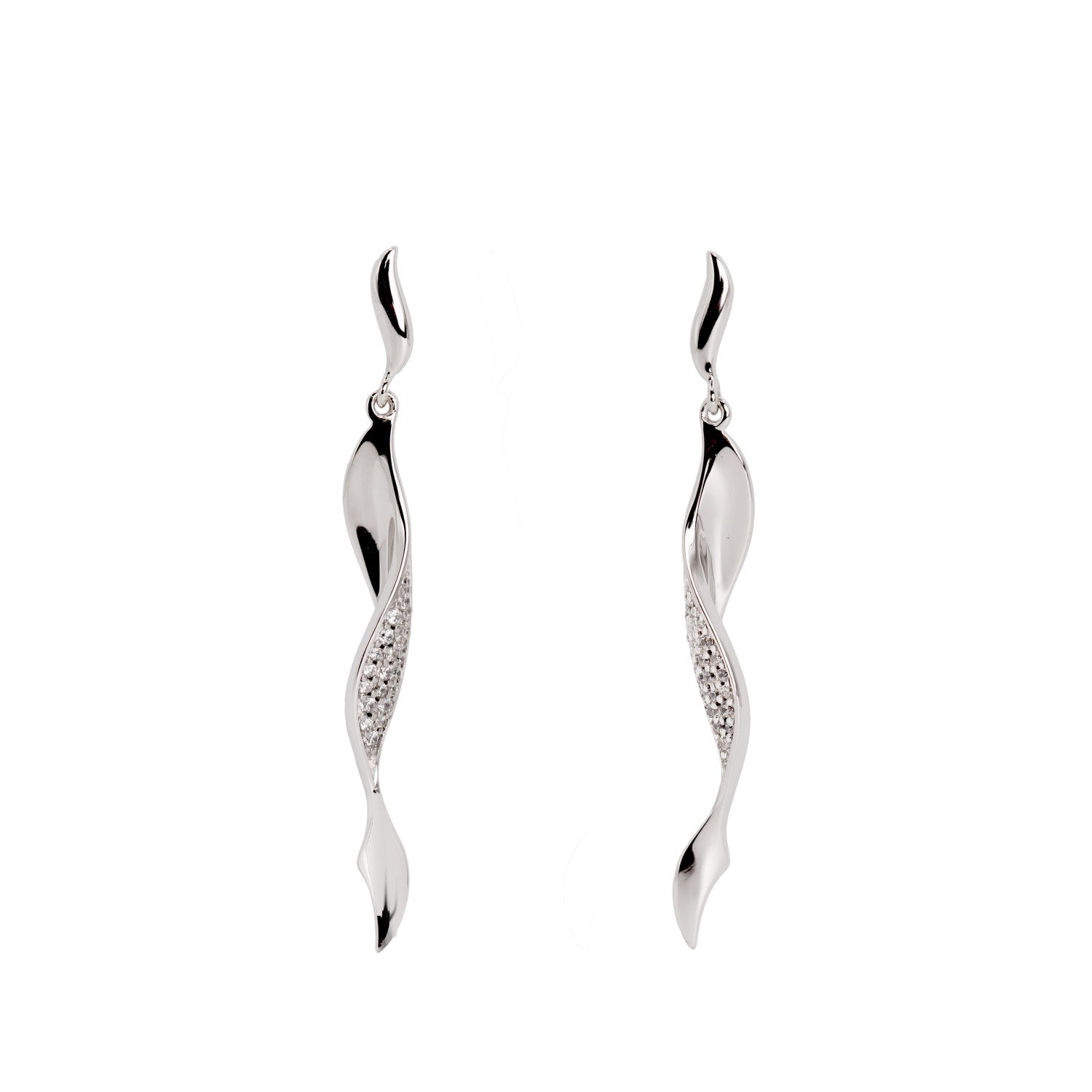 Boucles d'oreilles longs de argent design LINEARGENT