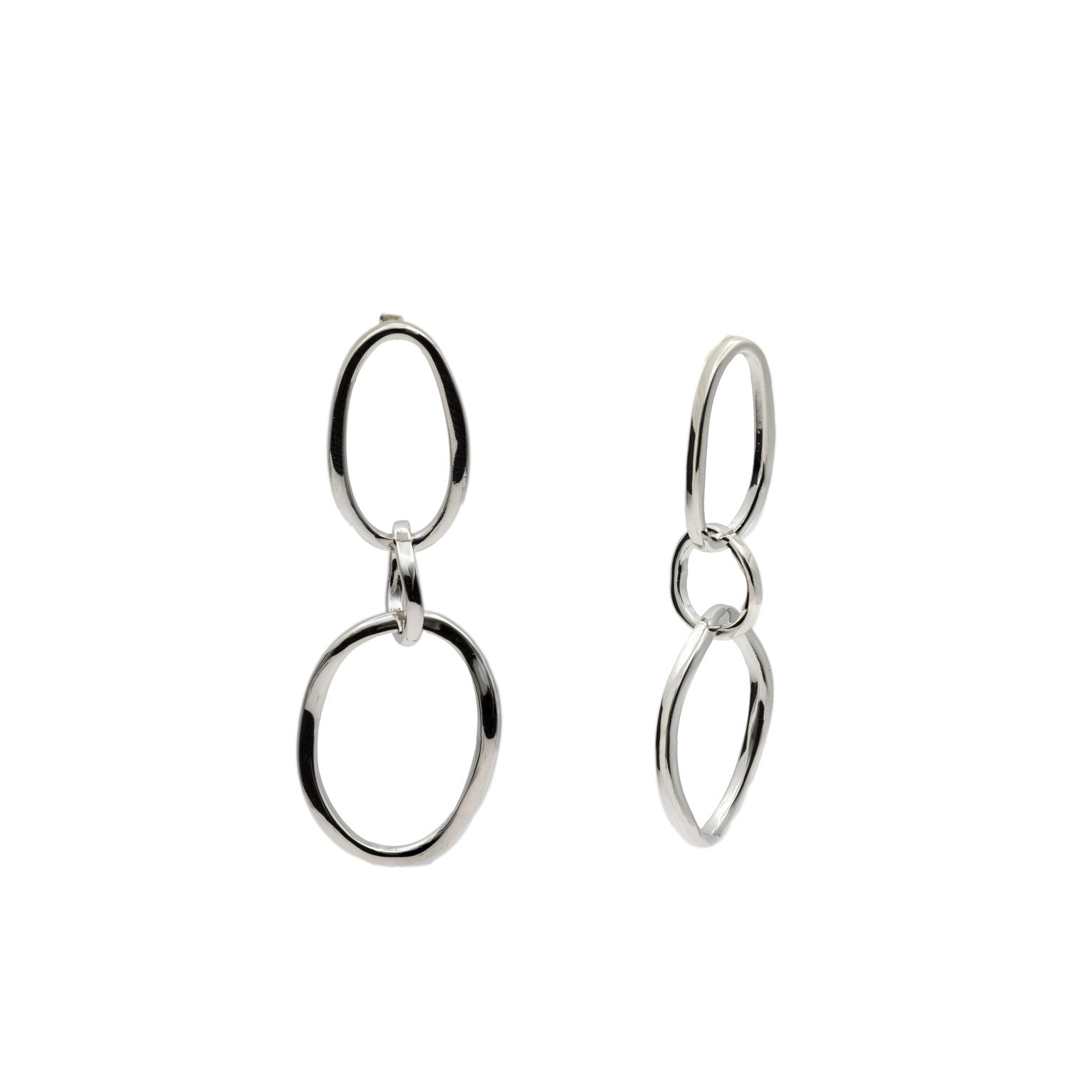 Boucles d'oreilles longs design maillons LINEARGENT