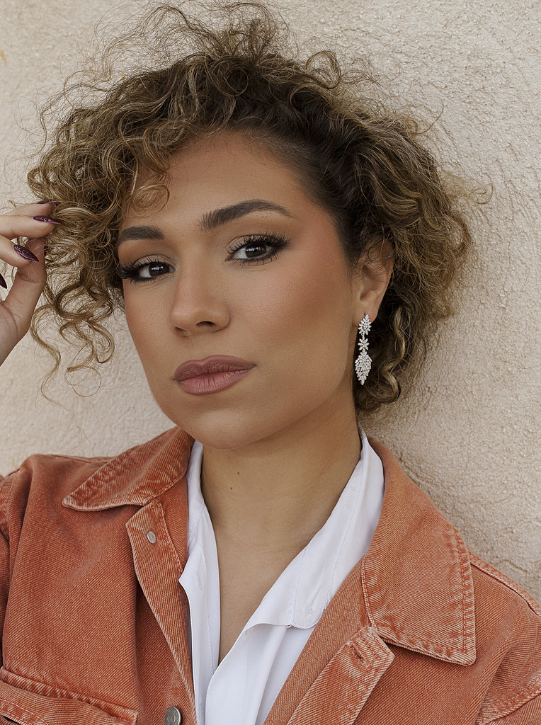 Boucles d'oreilles mariée éblouissantes avec design LINEARGENT