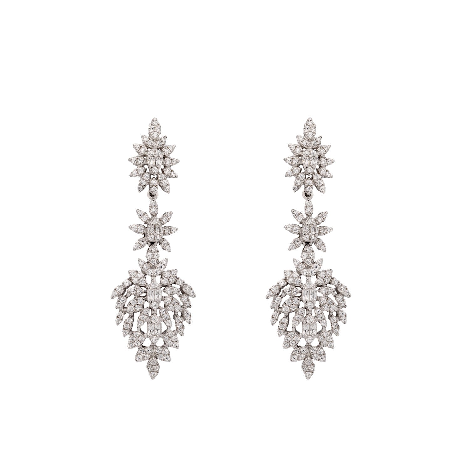Boucles d'oreilles mariée éblouissantes avec design LINEARGENT