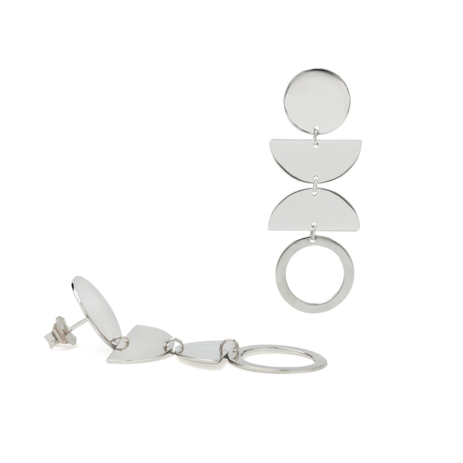 Boucles d'oreilles originaux de design cercles et LINEARGENT