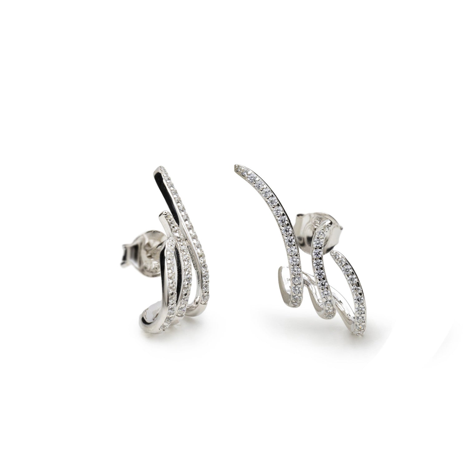 earrings original silver with design LINEARGENT