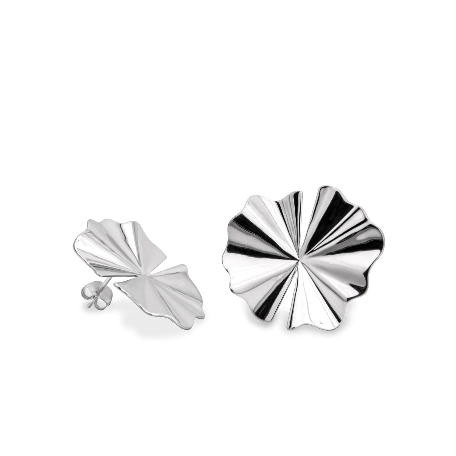 Pendientes originales de plata con diseño nature-LINEARGENT