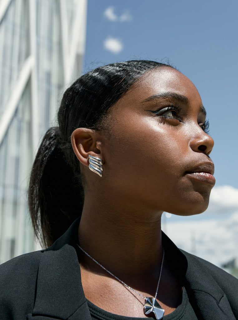 Pendientes originales de plata diseño con motivo alado