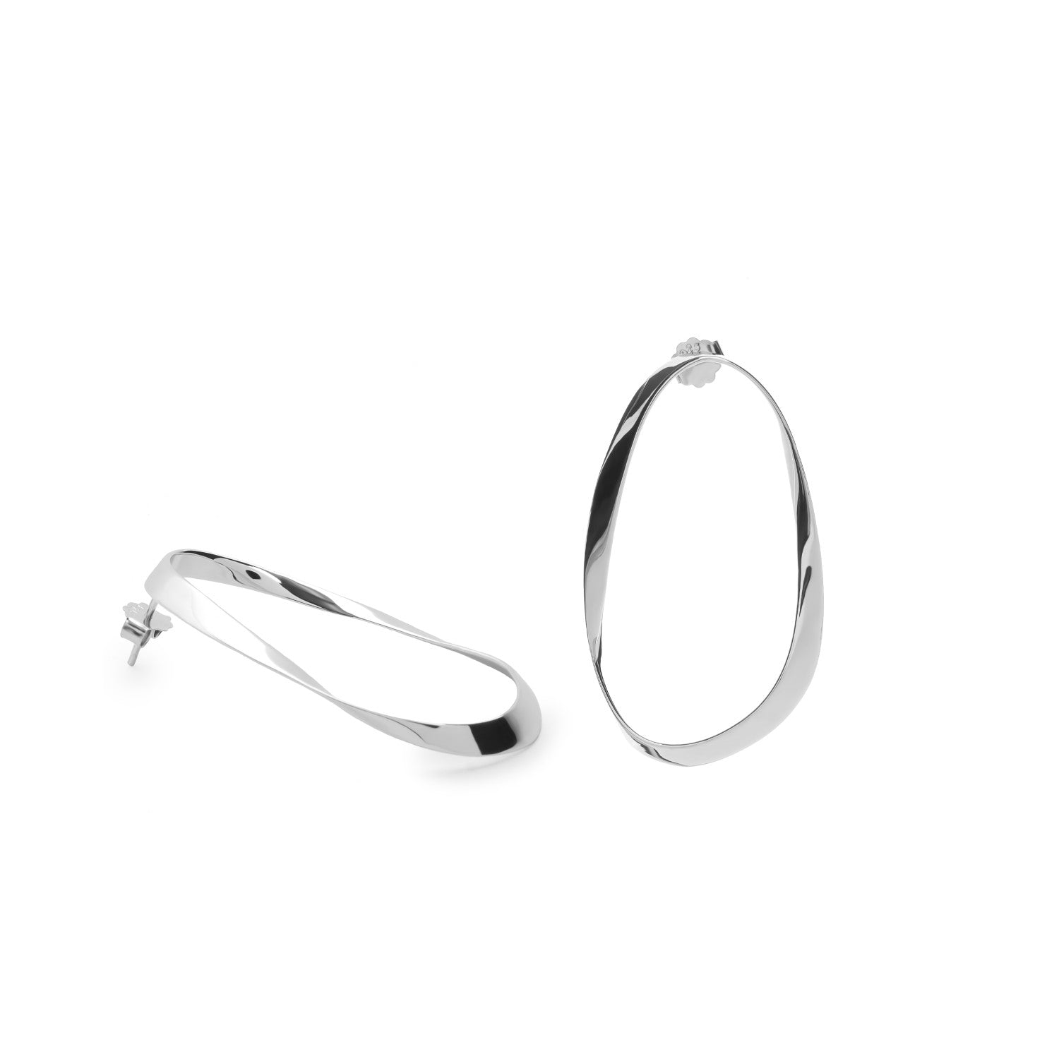 Pendientes originales de plata diseño liquido