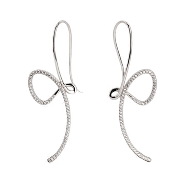 Pendientes originales de plata diseño moderno entrelezado