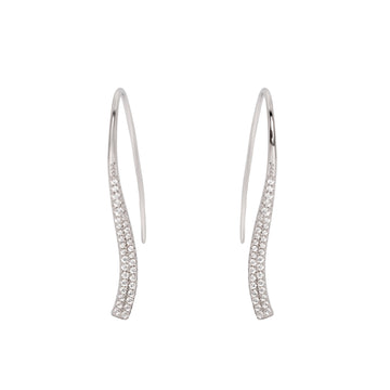 Pendientes originales de plata diseño moderno onda