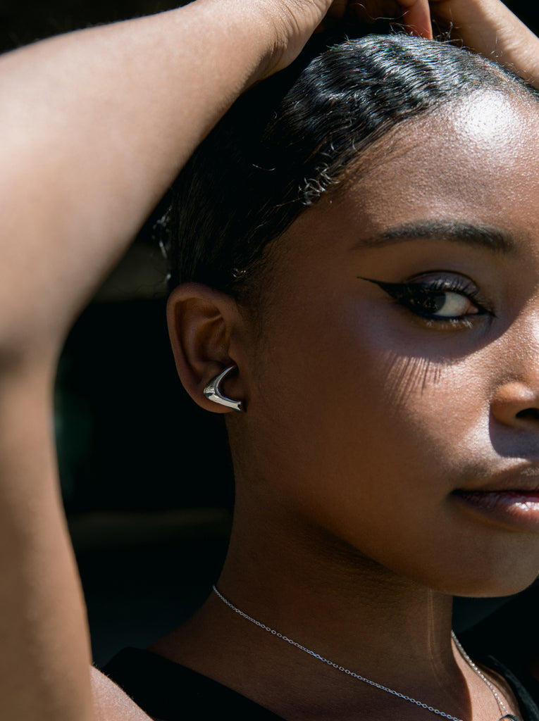 Boucles d'oreilles originaux de argent design pointe triangulaire