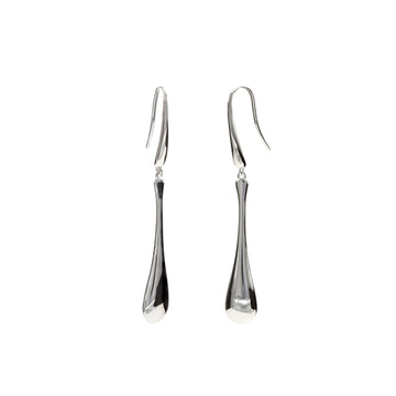 Pendientes originales de plata largos diseño lágrima