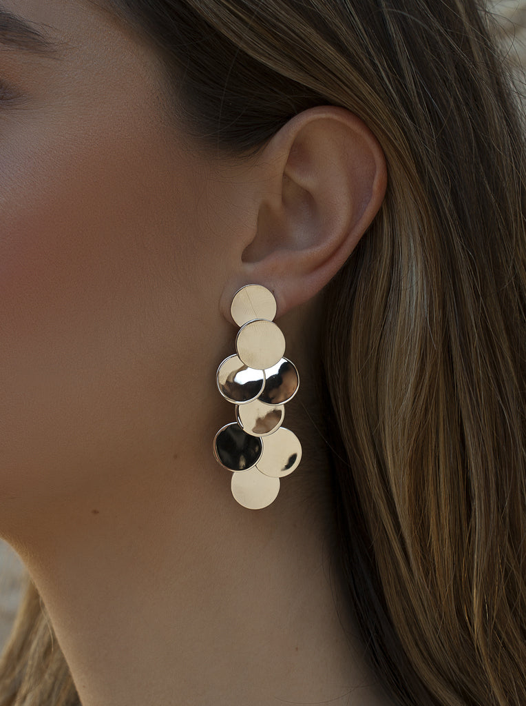 Boucles d'oreilles originaux design cerclescascadeLINEARGENT