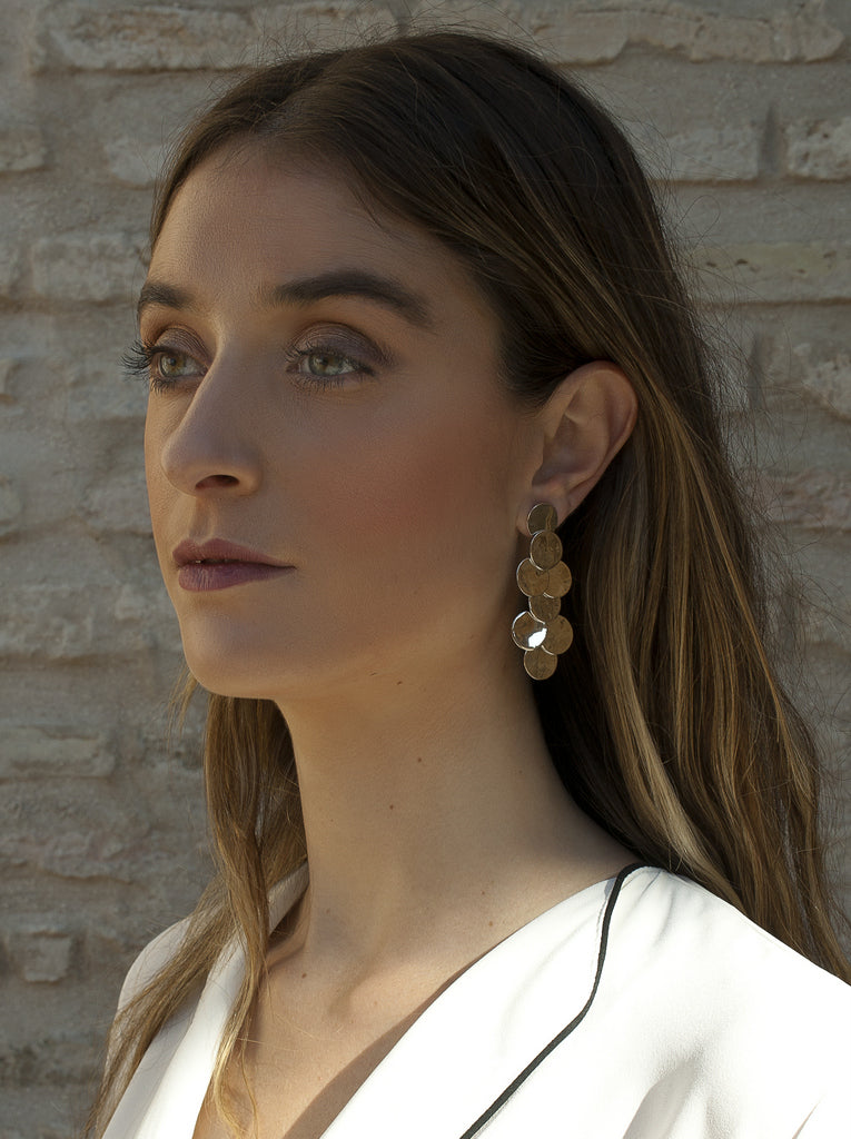 Boucles d'oreilles originaux design cerclescascadeLINEARGENT