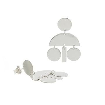 Pendientes originales diseño geométrico dinámico y moderno