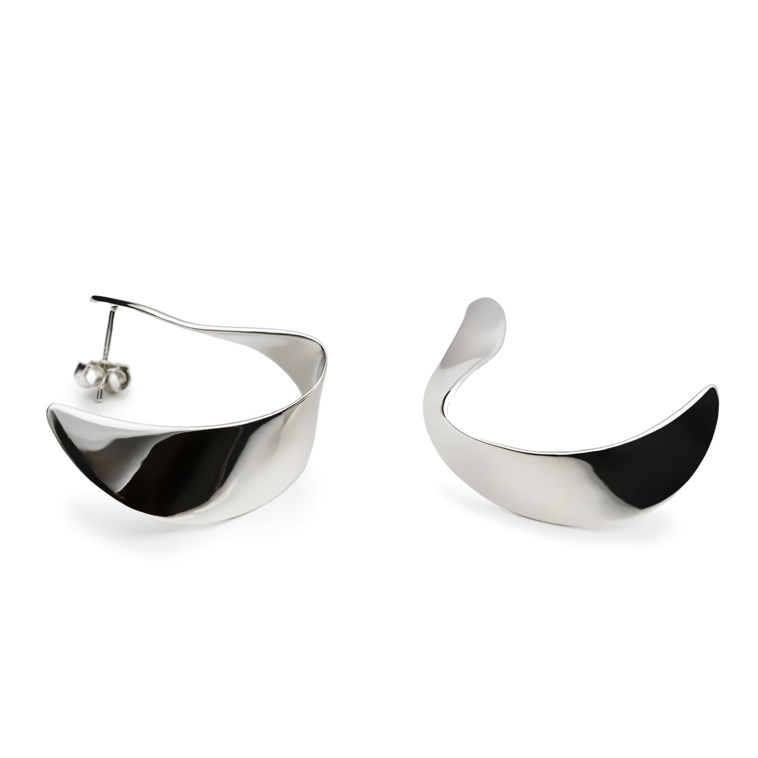 Pendientes originales en forma de curva y envolvente-LINEARGENT