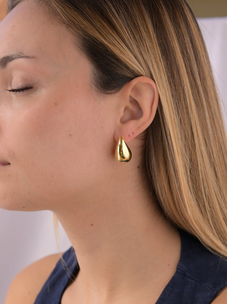 Pendientes originales en forma de gota dorada