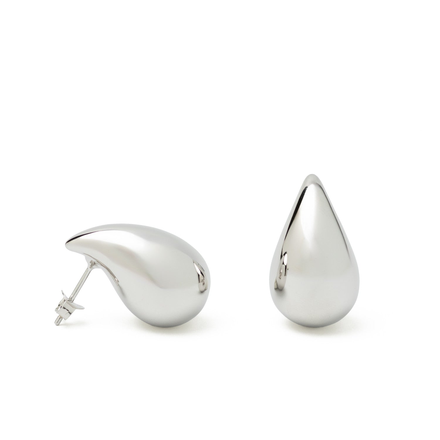 Pendientes originales en forma de gota en plata-LINEARGENT