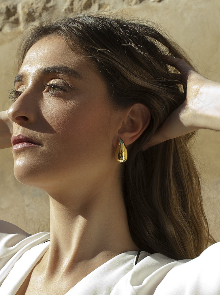 Boucles d'oreilles originaux en forme de grosse LINEARGENT