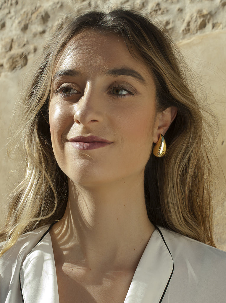 Boucles d'oreilles originaux en forme de grosse LINEARGENT