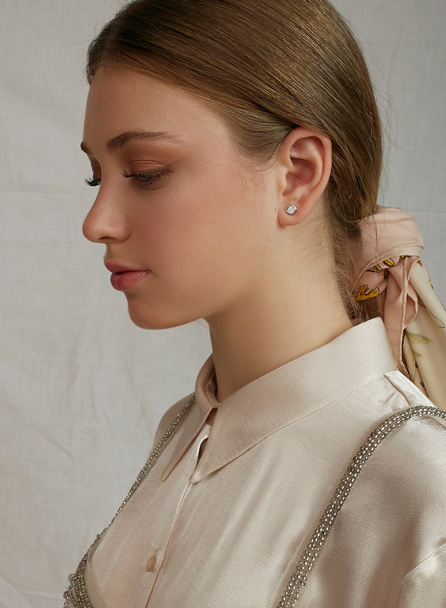 Boucles d'oreilles petits brillants de design LINEARGENT