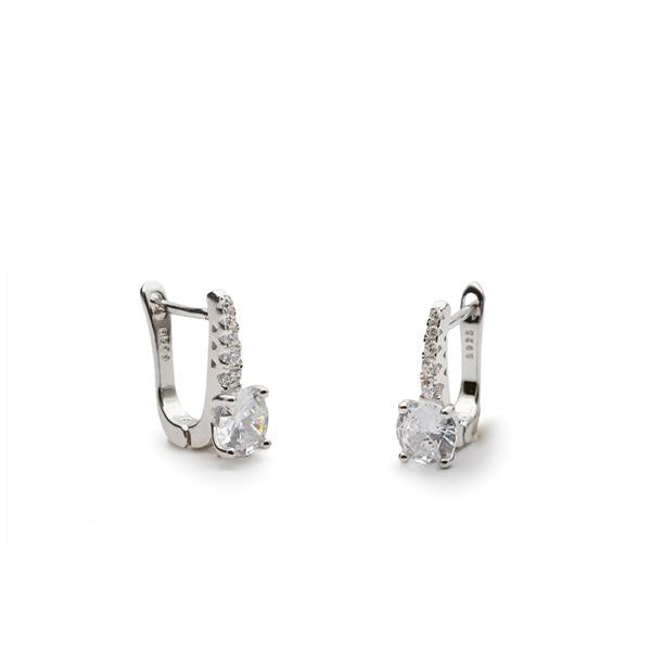 Boucles d'oreilles petits fermeture catalan avec zirconsLINEARGENT