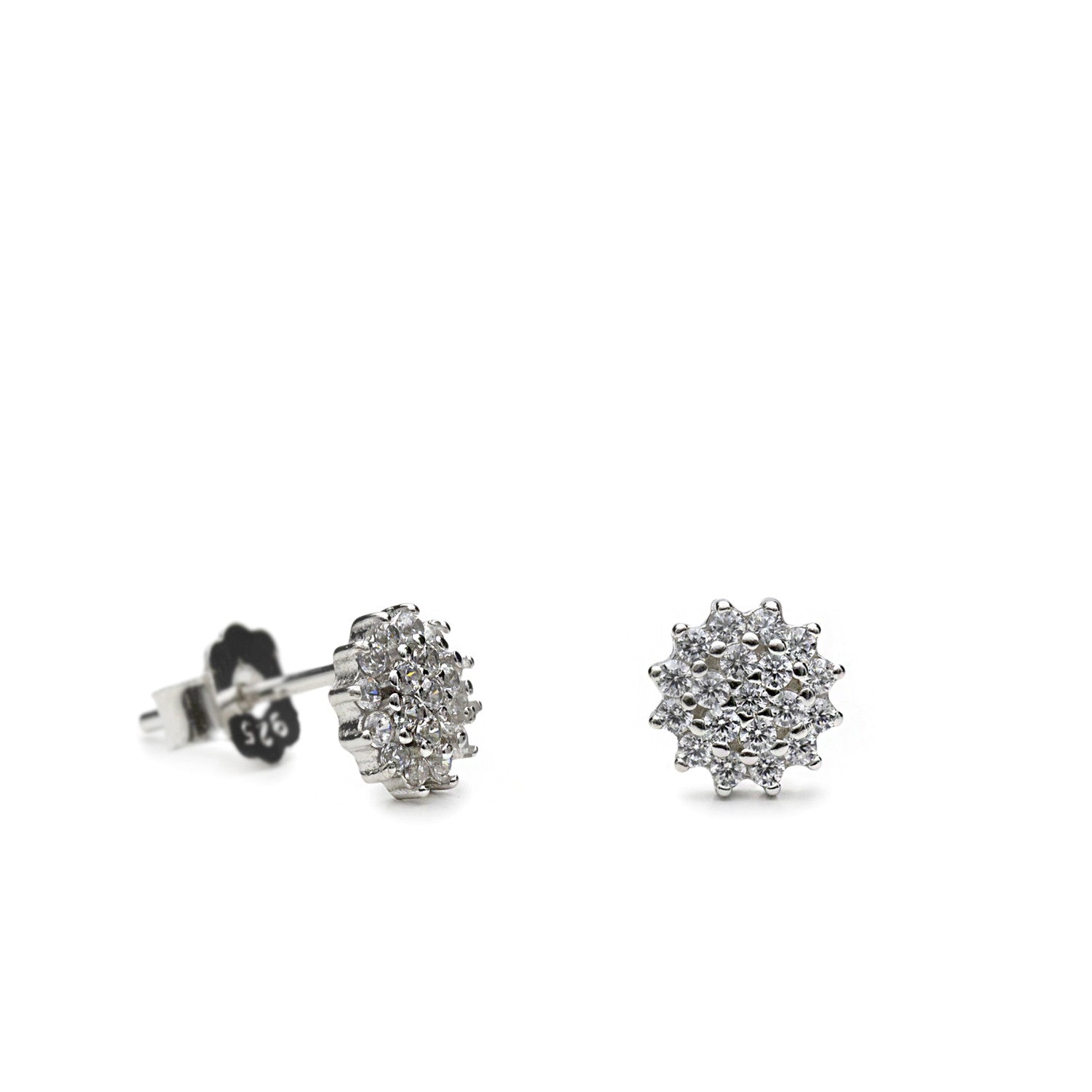 Boucles d'oreilles petits avec zircons inspiration LINEARGENT