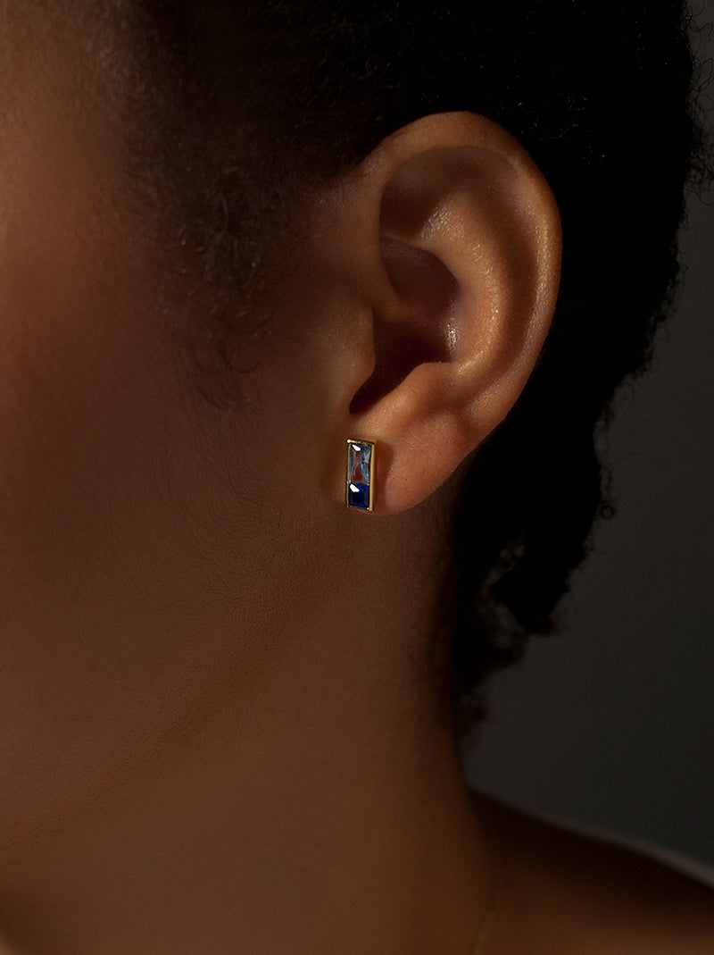 Boucles d'oreilles petits de argent design LINEARGENT