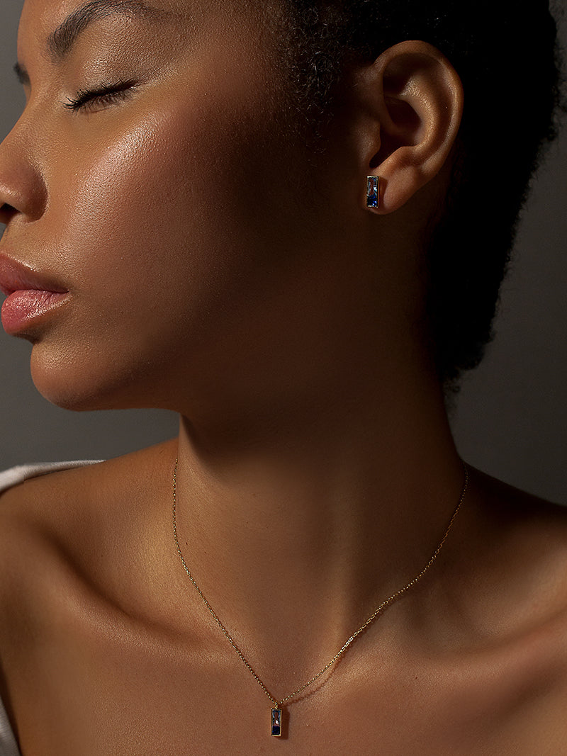 Boucles d'oreilles petits de argent design LINEARGENT