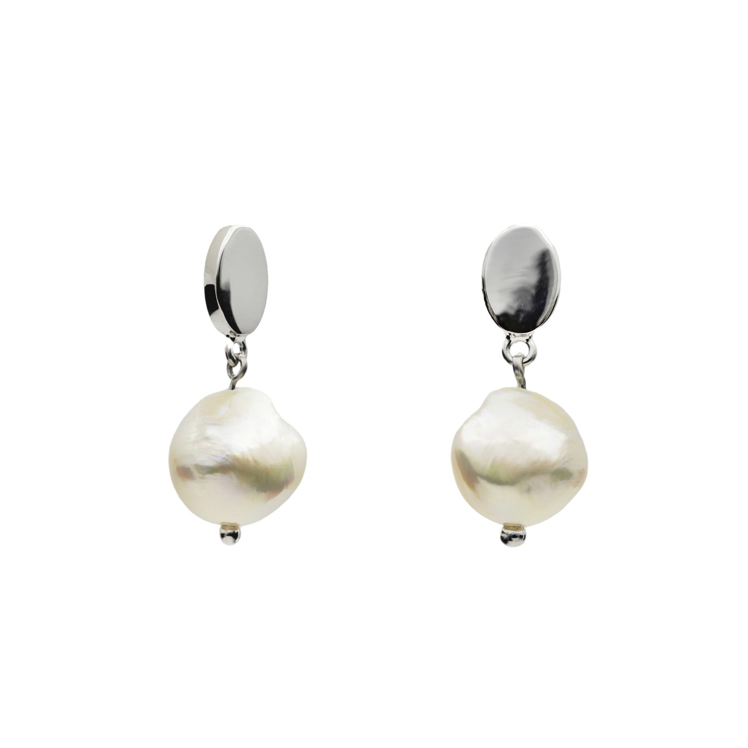 Pendientes perlas barrocas diseño minimalista-LINEARGENT