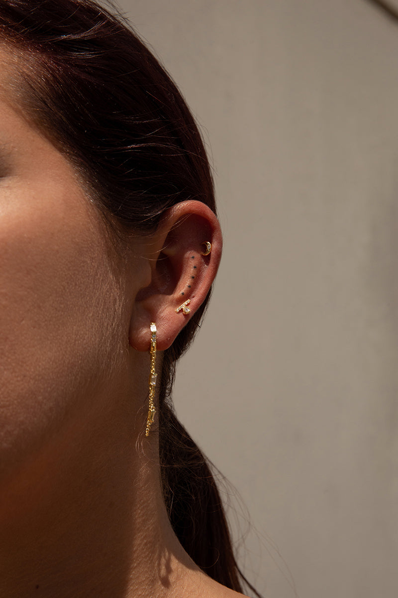 Piercing avec pendentif argent design LINEARGENT